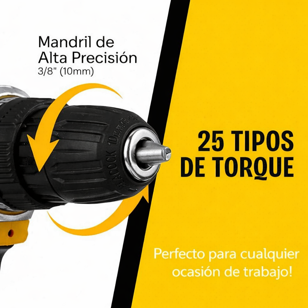Taladro Percutor 48v bateria Grande