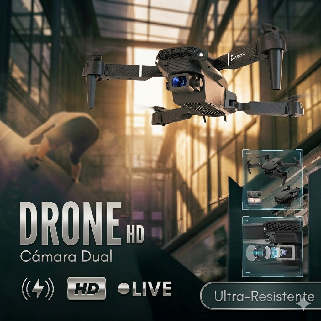 🚁 Dron SkyView Pro: El Único Ultra-Resistente Diseñado A Prueba de Choques y Principiantes🔥🔥