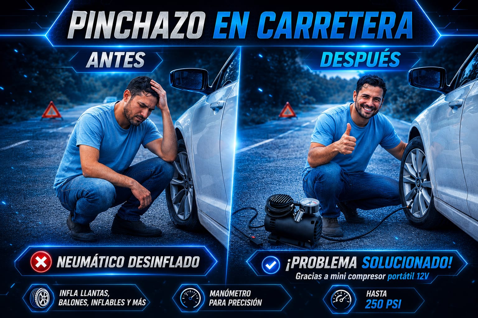 🔥🔥 [PROMO] AirForce PRO 300 PSI - Nunca Más Quedes Varado 🔥
