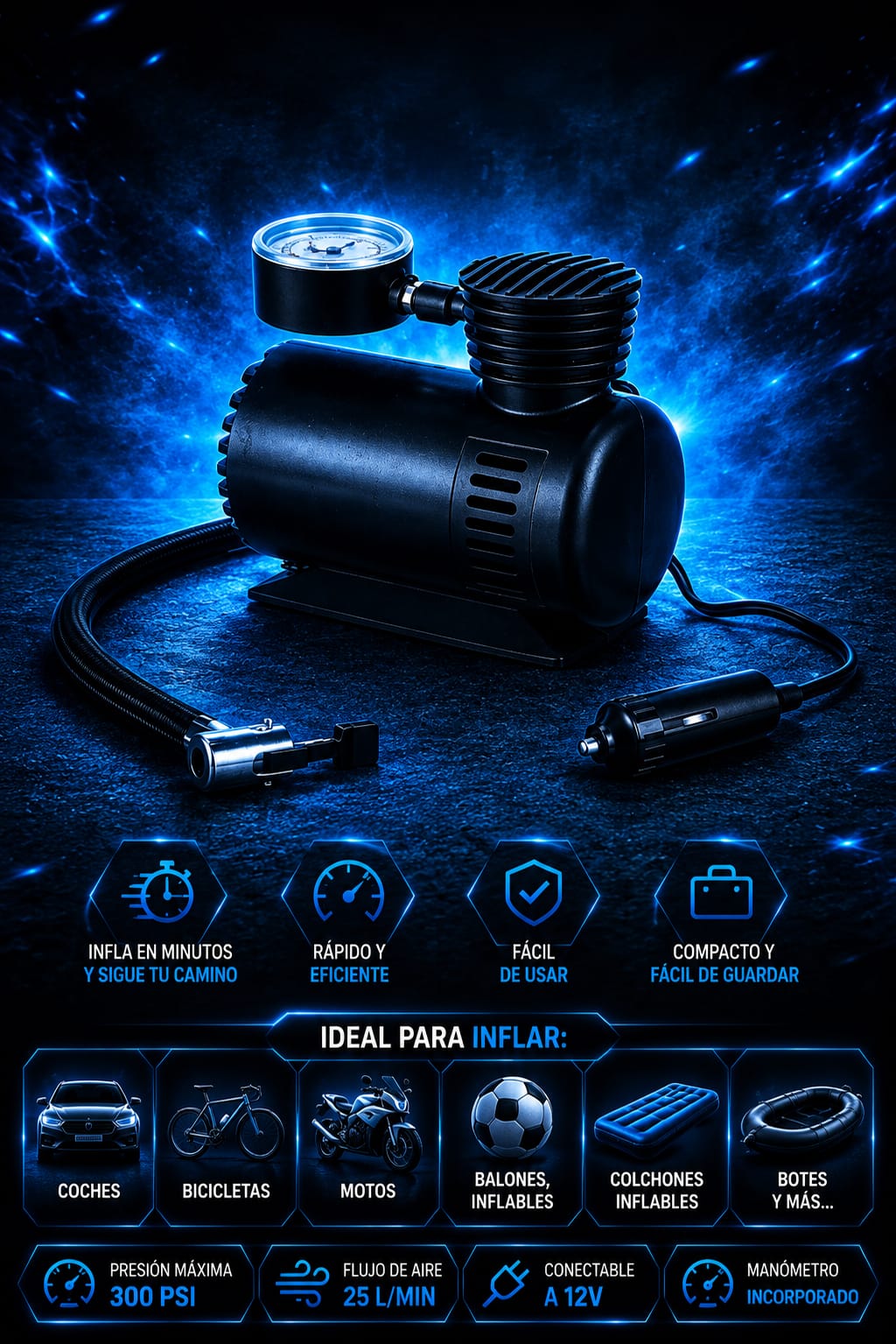 🔥🔥 [PROMO] AirForce PRO 300 PSI - Nunca Más Quedes Varado 🔥